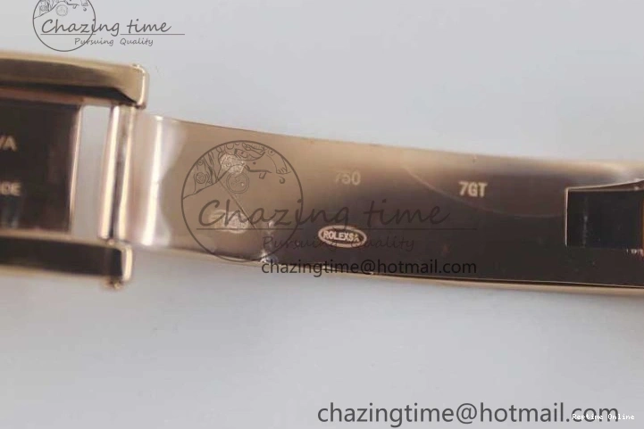 0419 Day Date 40mm RG 904L Steel TWF 1:1 Best Edition Black Crystal Dial on RG Bracelet A MoistureWicking 2349